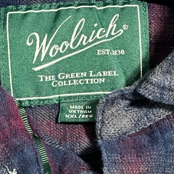 Woolrich Red and Blue plaid Casual Button Down Shirt 2XL - Picture 5 of 7